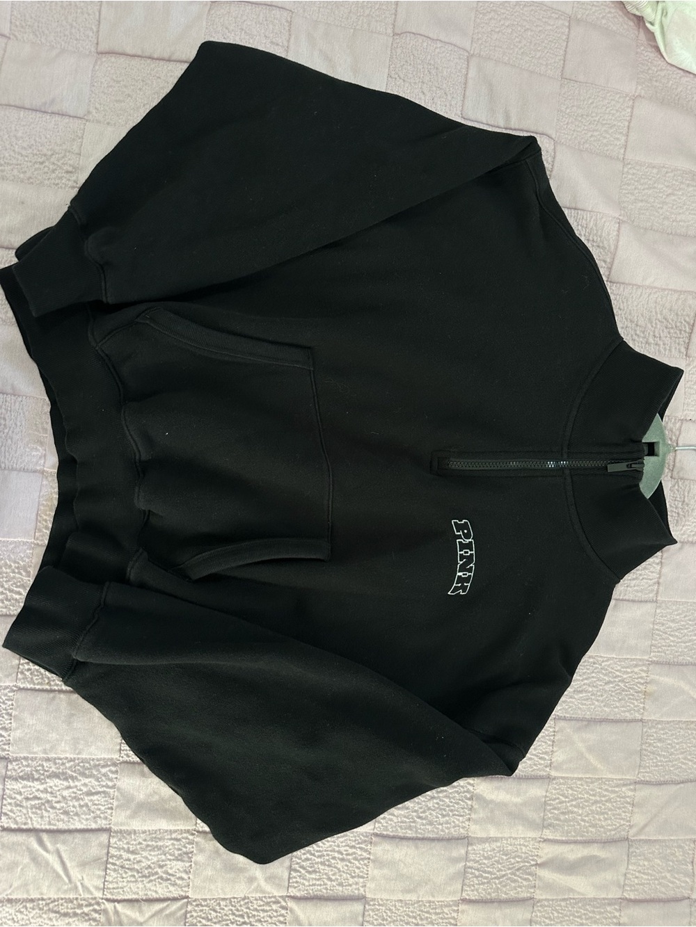 PINK Victoria's Secret Black Half-Zip Women’s Sweater